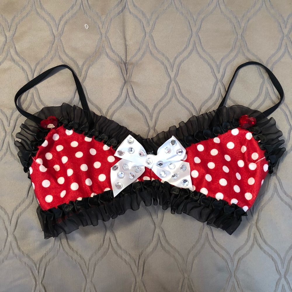 Custom mini mouse Halloween bralette